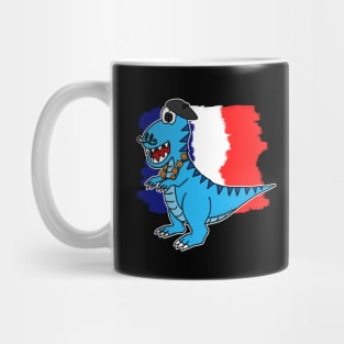 Bastille Day 14 July French Dinosaur Tyrannosaurus Funny Mug